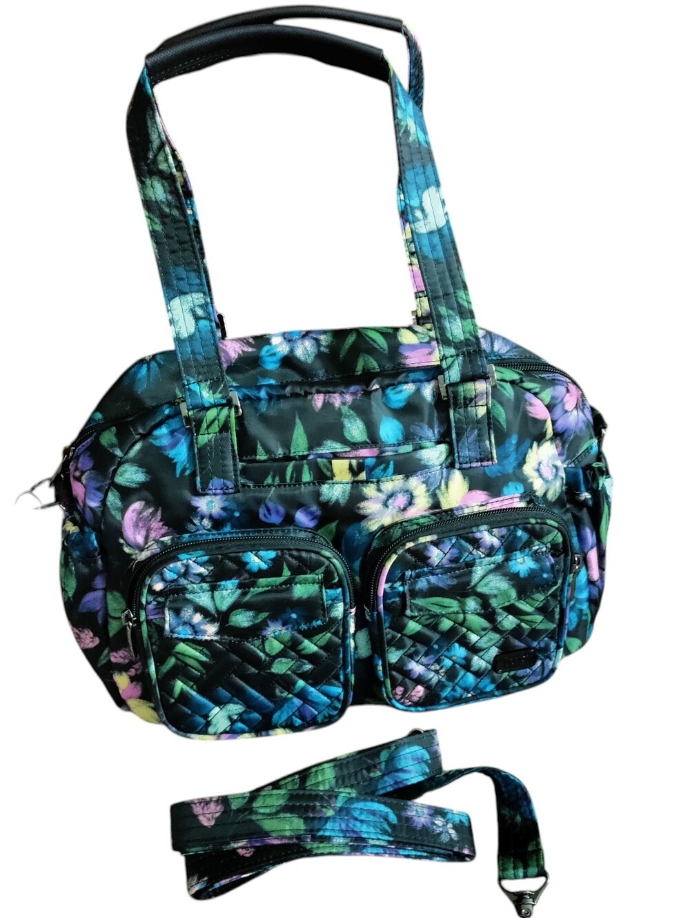 LUG Jumper Quilted Satchel Handbag Crossbody Multi Tropical